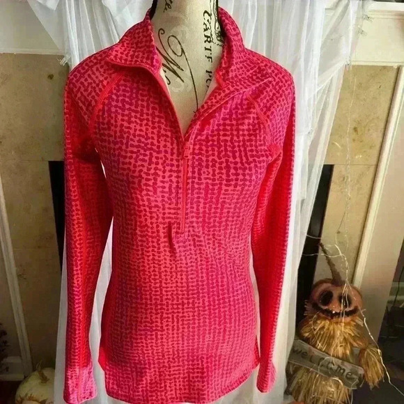 Under Armour Pink Quarter-Zip Sweatshirt - Picture 1 of 5